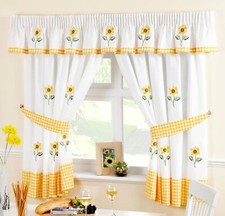 Sunflower gingham yellow voile - sunflower,