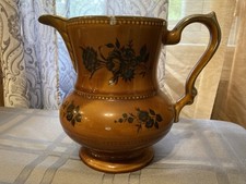 Vtg Ceramic Brown Floral