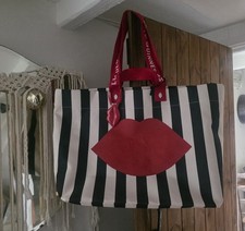 Lulu Guiness Red Lips Tote Beach Bag