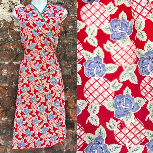 Vintage 1940s bib apron - , pinny