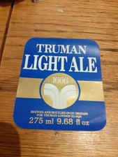 OLD Beer/ DRINKS LABel: Truman Light Ale, London 9fl