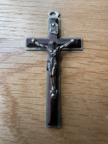 Antique french crucifix - french,