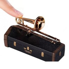 Plastic trombone music box - plastic,