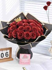 12 6PCS Glitter Rose Bouquet
