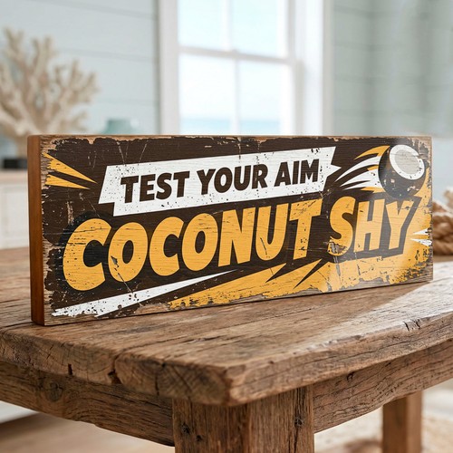 Coconut shy large 40cm wood - large,
