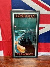 Framed Vintage “London’s Tramways” Poster by Greater London Council c.1929