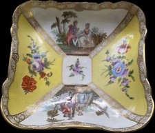 ​Late 19th Century Donath & Co. Dresden Hand-Painted Porcelain Serving Bowl