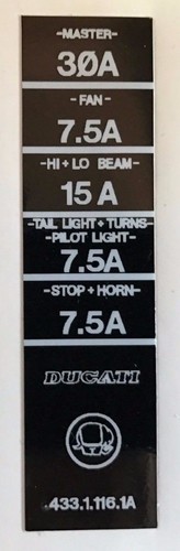 Ducati 851 fuse box lid - box,