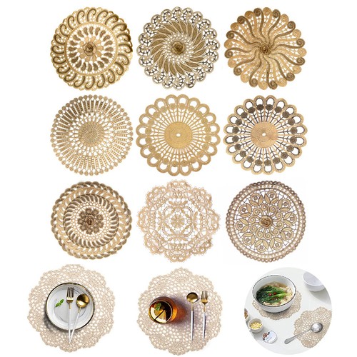 Round lace embroidered doilies - lace,