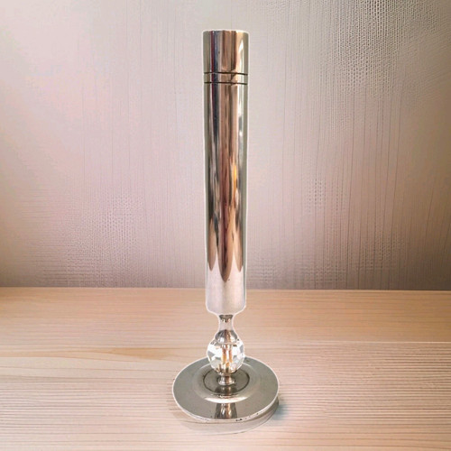 Vintage silver tone bud - bud, vase