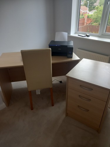 Desk light oak effect - light,