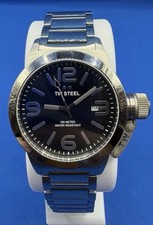 TW Steel Men Canteen Watch, Box. TW300. All S/S FWO VGC New Battery 12-09-2025.