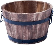Rustic Round Burnt Wood