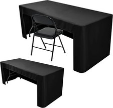 2 Pack Fitted Black Tablecloth