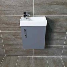 400mm Grey Gloss Wall Hung
