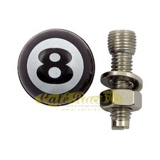 Ball License Plate Screws Eight 2pcs Motorcycle Bobber Old School Custom Chopper
