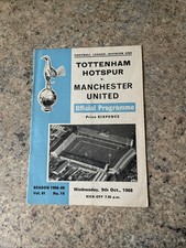 1968 TOTTENHAM SPURS V MANCHESTER MAN UTD UNITED DIVISION 1 LEAGUE PROGRAMME VGC