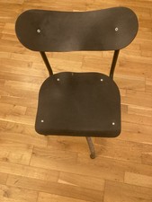 Vintage Industrial Metal And Fibreboard Swivel   Chair