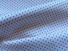 Unused vintage 60's dark pink polka dot spotty cotton dress fabric - by the 50cm