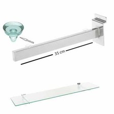 Chrome Glass Shelf Brackets