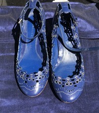 Alexander Mcqueen Blue Cut Out