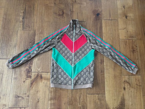 Gucci monogram zip track - monogram, zip-up