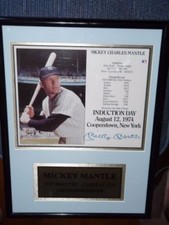 MICKEY MANTLE HOF Induction