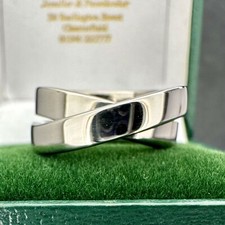 Cartier Nouvelle Vague Vintage 1999 Crossover Ring - 18ct White Gold - UK Size K