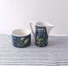 Vintage Milk Jug & Sugar Bowl Portmeirion Magic Garden Retro Tableware Serving