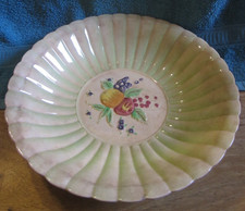 Brentleigh Ware handpainted trifle/fruit bowl. 1930's. Scalloped design. VGC
