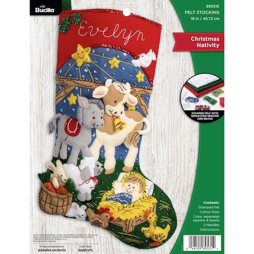 Bucilla felt christmas - bucilla, 18"