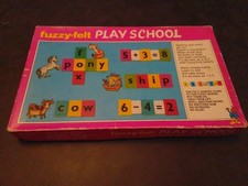 ? Fuzzy Felt Play School Vintage Characters Numbers Letters Sold As Seen