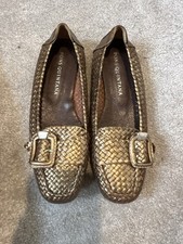 Pons Quintana - Bronze Woven Leather Loafers - EU 37 UK 4 - Made In Spain - VGC
