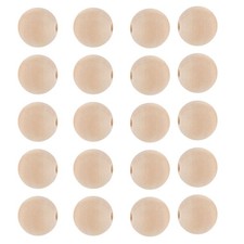 50 Pcs Round Wood Spacer Beads