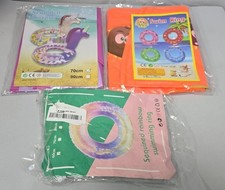 3 Pack Kids Swim Floats - Fun Design Inflatable Pool Water Toys for Beach