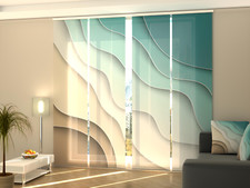 Panel Track Blinds for Sliding Glass Door, any sizes - Abstract Sea and Beach