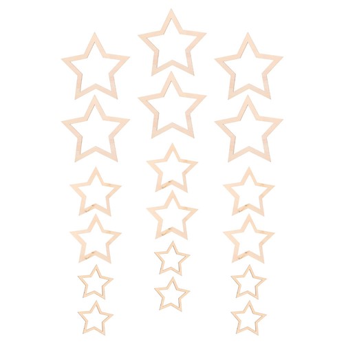 Pcs wood star hoop - 18, craft
