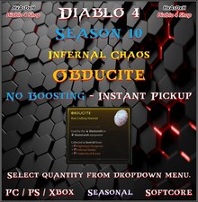 ✨Diablo 4✨Season 10✨Obducite✨Instant Pickup✨Masterworking Material✨24/7✨
