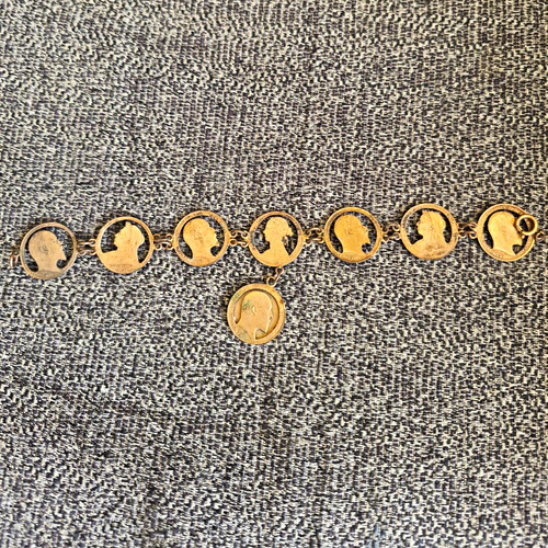 Vintage gold tone coin theme - coin,