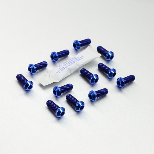 Titanium disc bolts blue - disc,