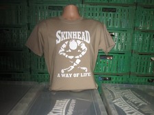 Skinhead Punk Oi T Shirt Khaki