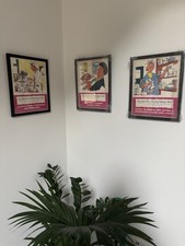 Original 1960’s health posters Antique unique Kitchen Art Posters x 3 - 1963