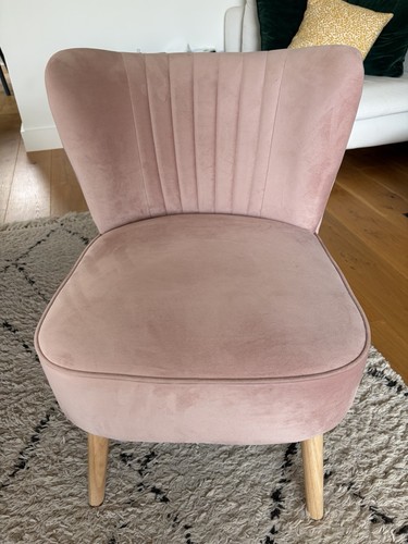 Dunelm pink velvet chair - dunelm,