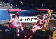 35mm Slide Girls Wearing BIKINI In Deckchairs DATED 1982 Original FREE UK POST