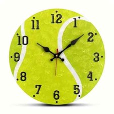 Tennis Ball Clock - 30cm Wall Clock, Kitchen Wall, Living Room, Office - Bright