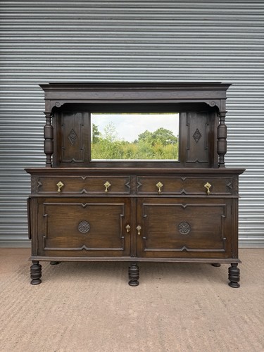 Beautiful antique oak mirrored - beautiful,