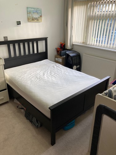 Ikea hemnes black bed frame - hemnes,