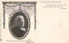 Victorian postcard unslpit back Queen Victoria - The Good