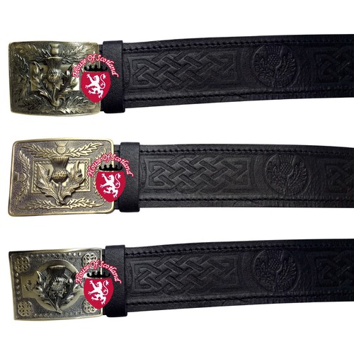Scottish kilt belt with buckle - kilt,