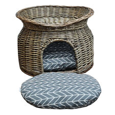 Wicker Cat House Pet Bed